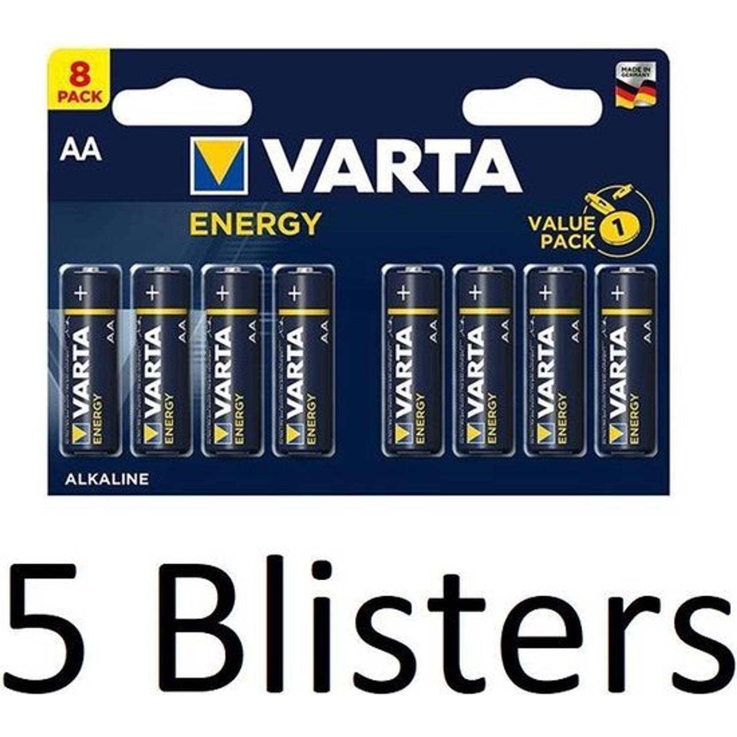 Varta 40 Stuks (5 Blisters A 8 St) Energy Aa Alkaline Batterijen