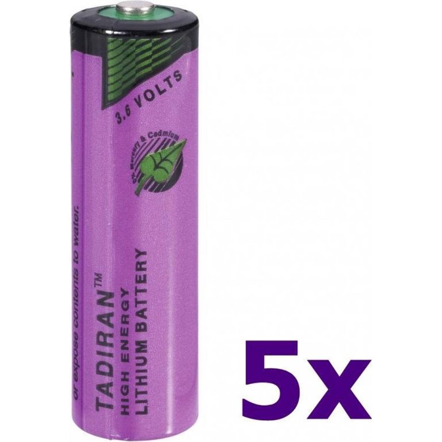 5 Stuks - Tadiran Sl-760 Aa Lithium Batterij 3.6v