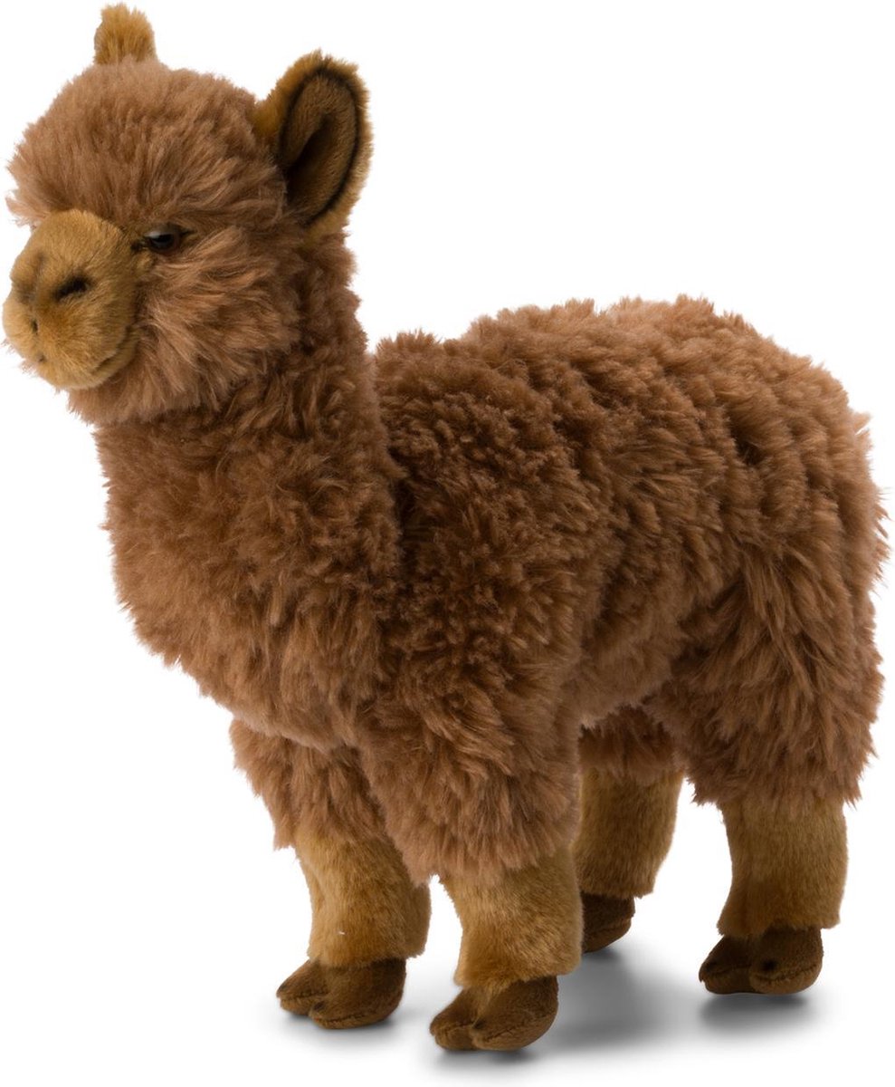 Wnf Pluchee Alpaca/lama Knuffel 31 Cm Speelgoed - Knuffeldier - Bruin