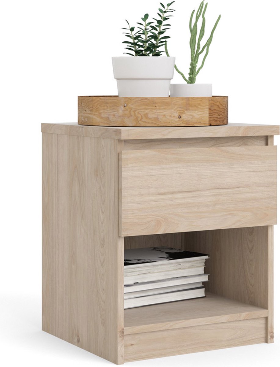 Nada Nachtkastje 1 Lade Hickory Decor. - Bruin