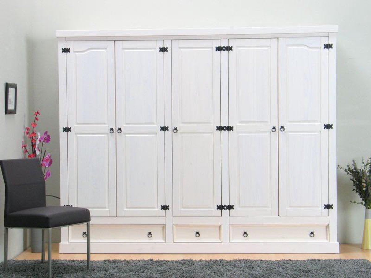 5-deurs Kledingkast Wit New Mexico.