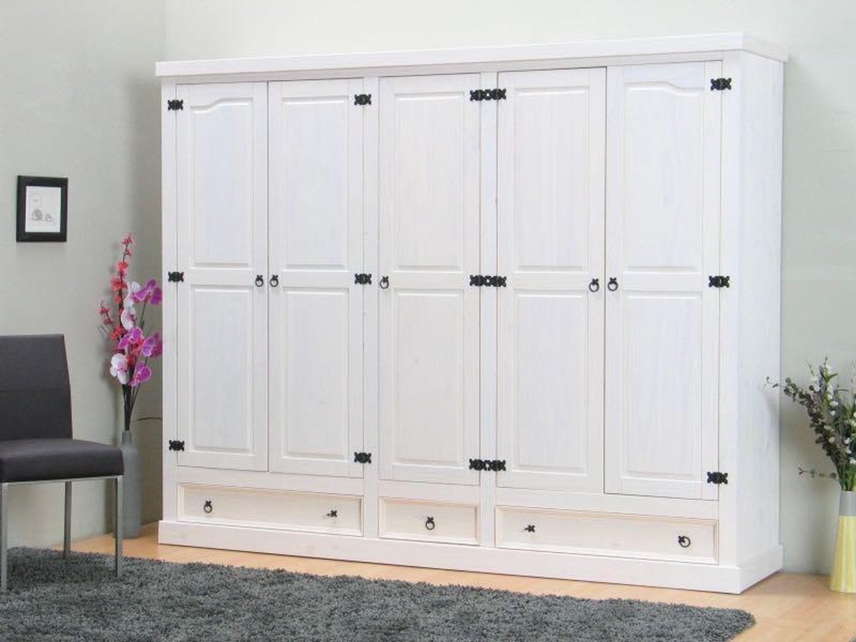 5-deurs Kledingkast Wit New Mexico.