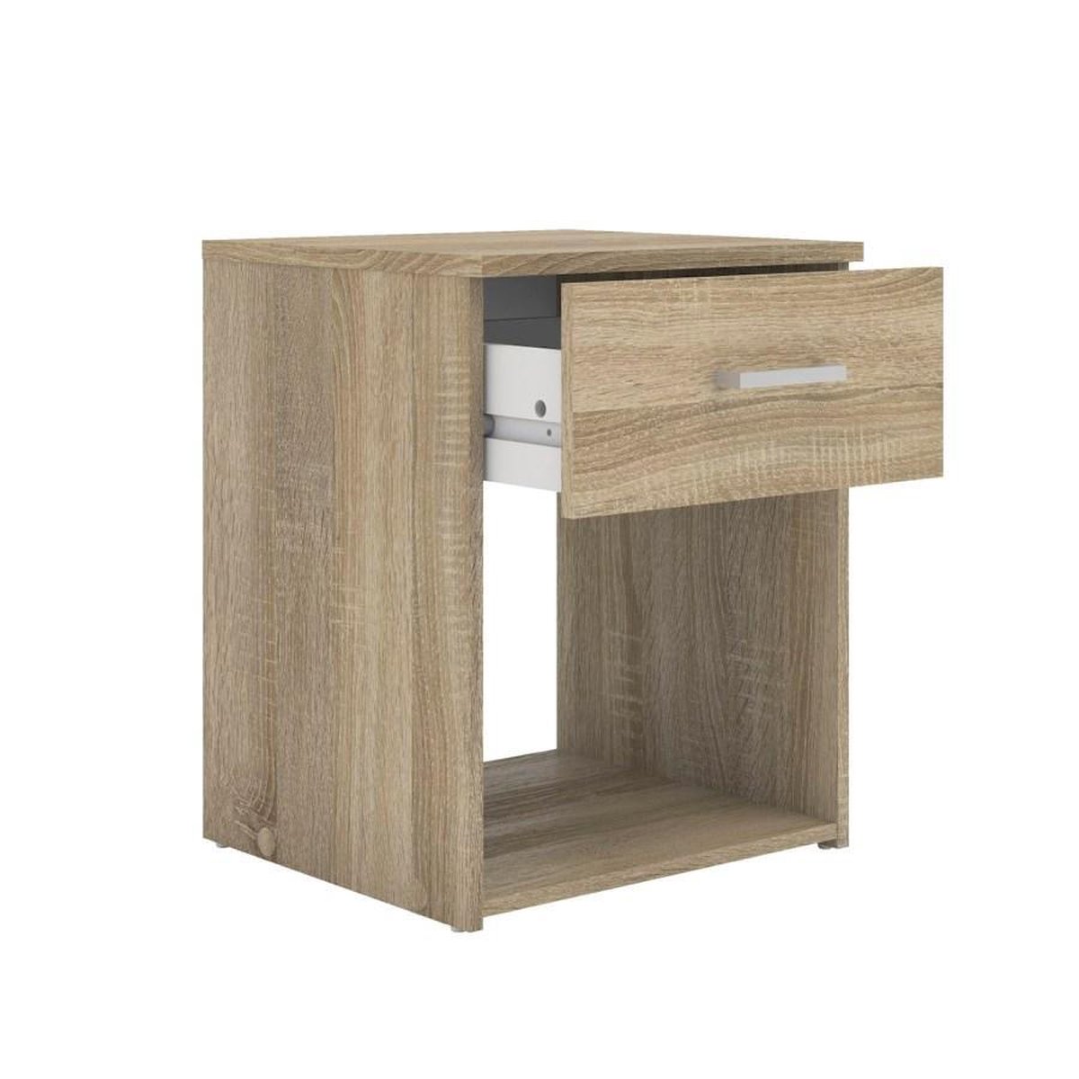 Spell Nachtkastje 1 Lade En 1 Plank Eiken Decor. - Bruin