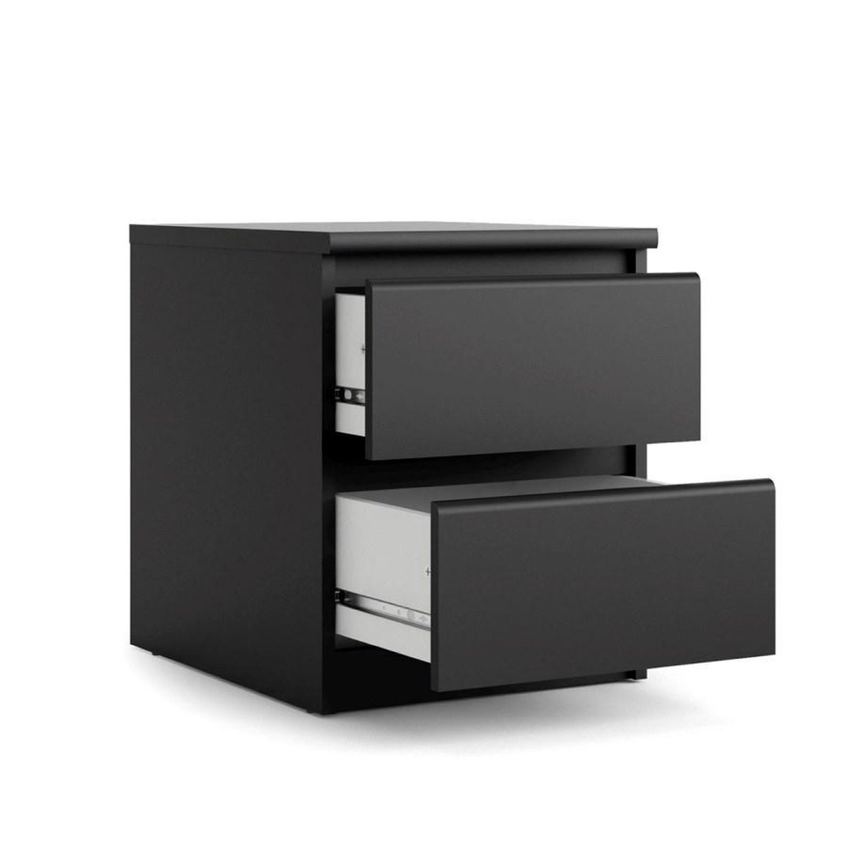 Nada Nachtkastje 2 Lades Mat . - Zwart