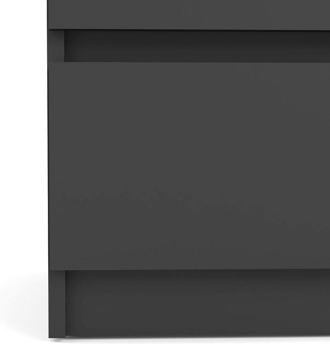 Nada Nachtkastje 2 Lades Mat . - Zwart