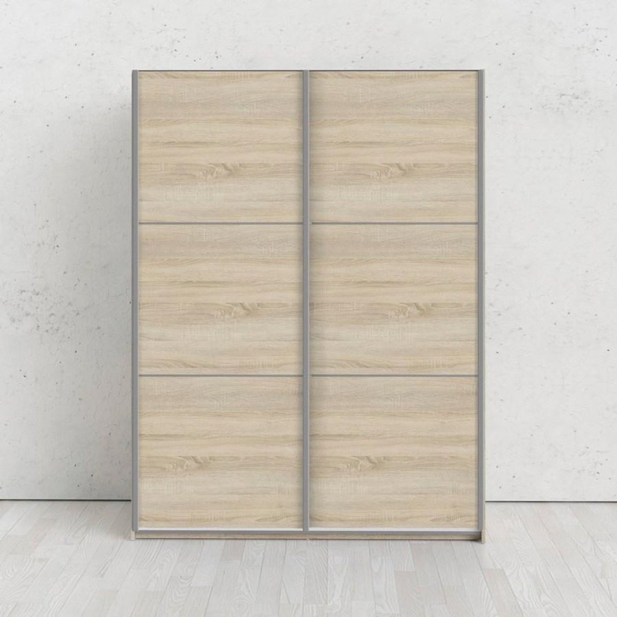 Veto Kledingkast A 2 Deurs H200 Cm X B150 Cm Eikenstructuur Decor. - Geel