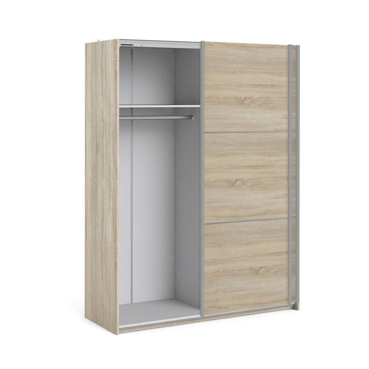 Veto Kledingkast A 2 Deurs H200 Cm X B150 Cm Eikenstructuur Decor. - Geel