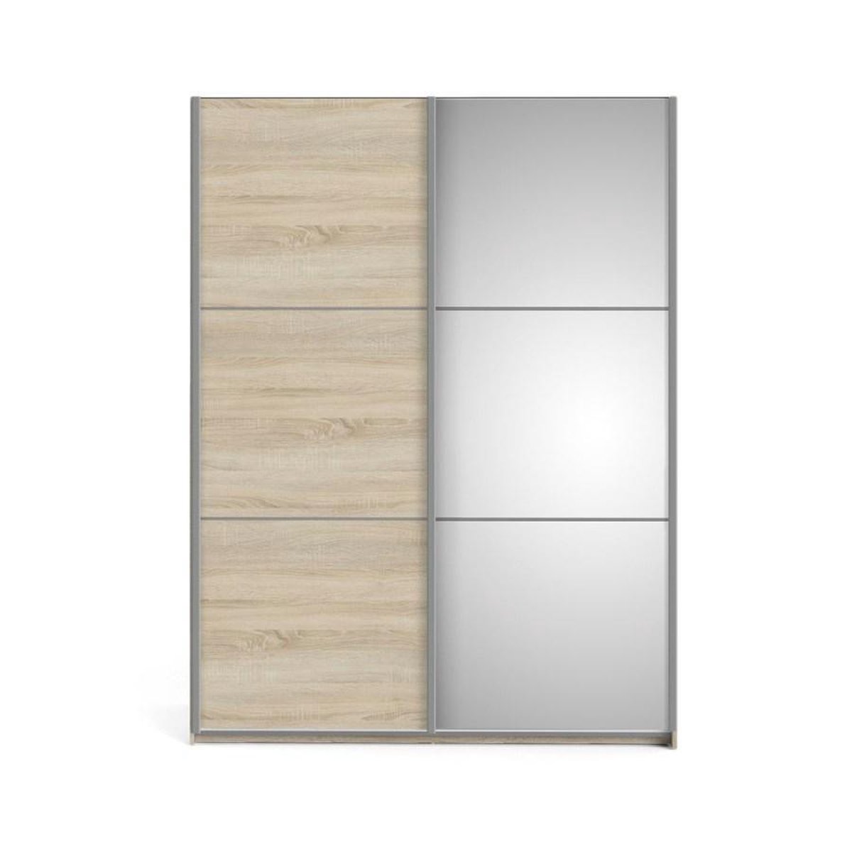 Veto Kledingkast B 2 Deurs Met 1 Spiegel H200 Cm X B150 Cm Eikenstructuur Decor. - Geel