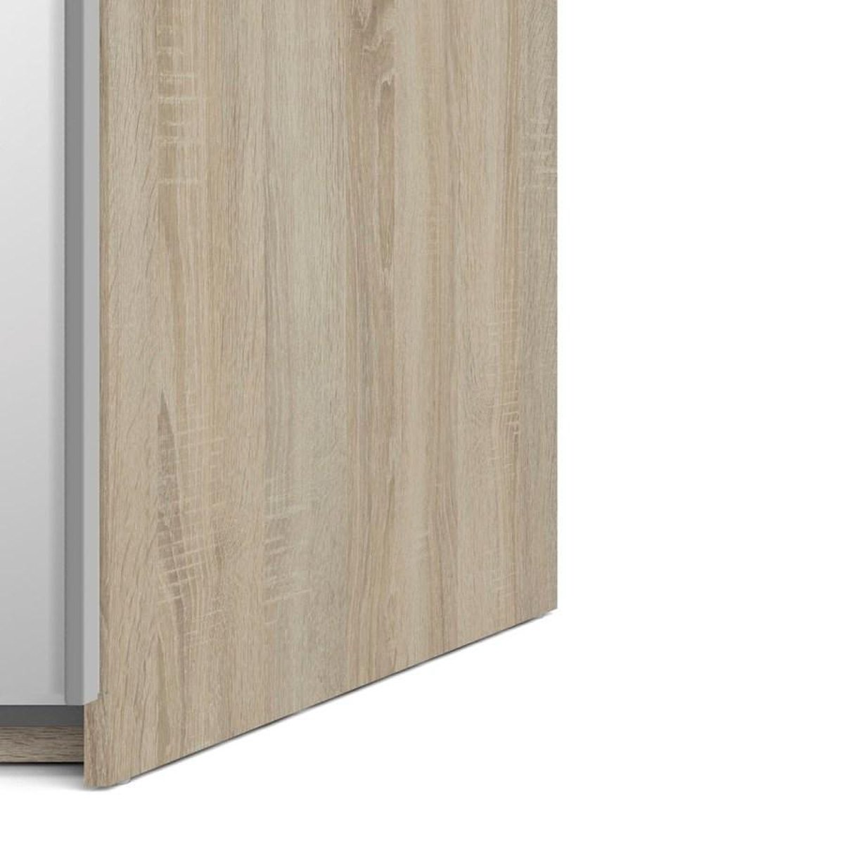 Veto Kledingkast B 2 Deurs Met 1 Spiegel H200 Cm X B150 Cm Eikenstructuur Decor. - Geel