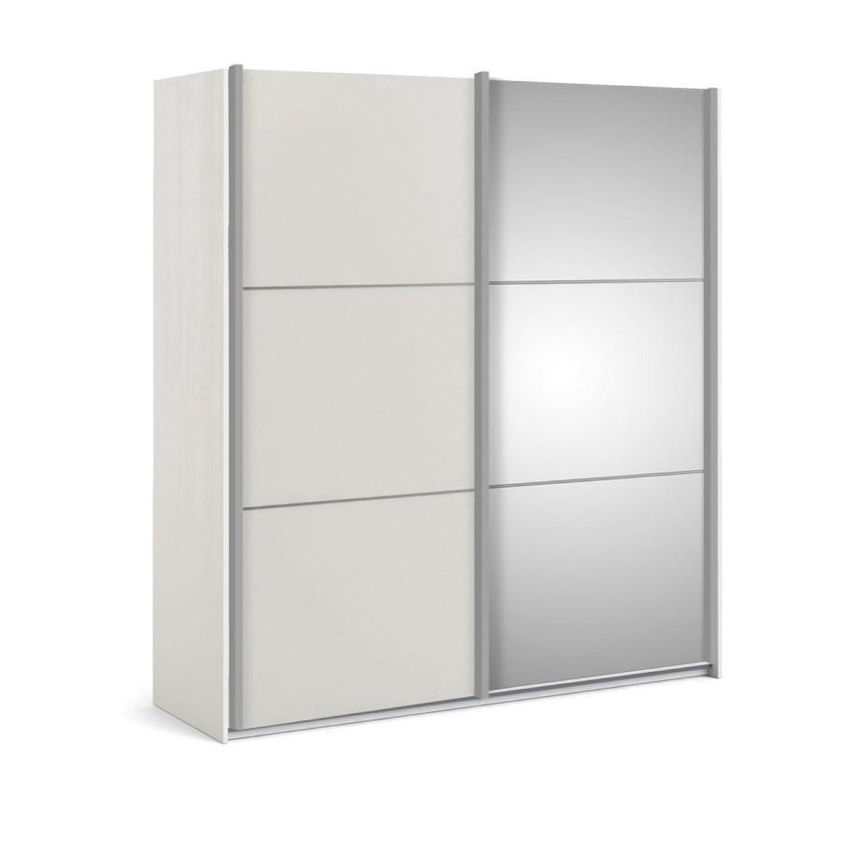 Veto Kledingkast D 2 Deurs Met 1 Spiegel H200 Cm X B182 Cm Wit Essendecor.