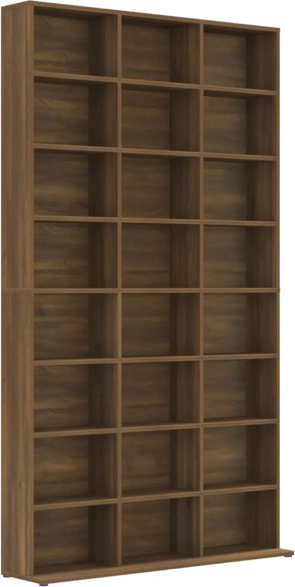 Vidaxl Cd-kast 102x23x177,5 Cm Bewerkt Houteikenkleurig - Bruin