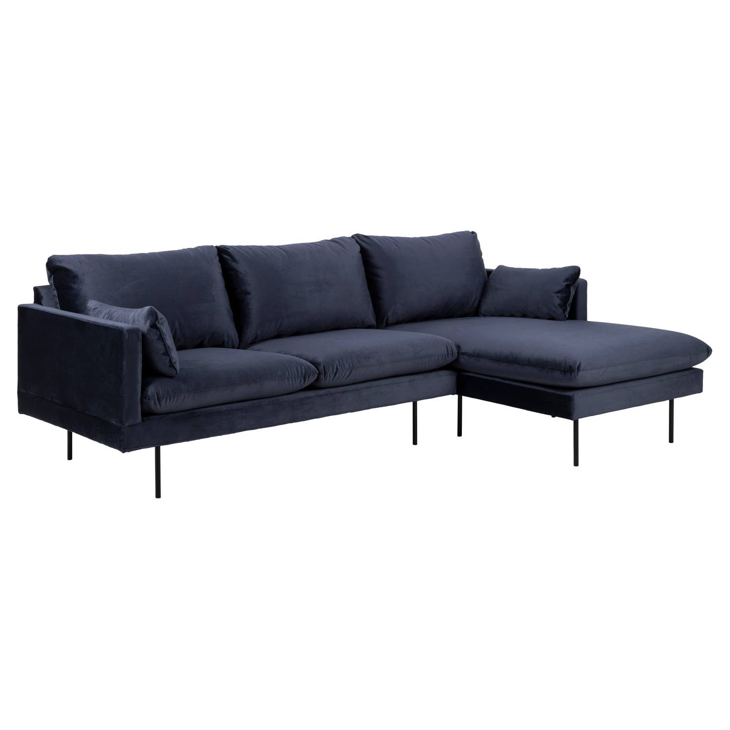 Sunny Bank 2 Personen Met Chaise Longue, Naar Rechts Gericht Donker. - Blauw