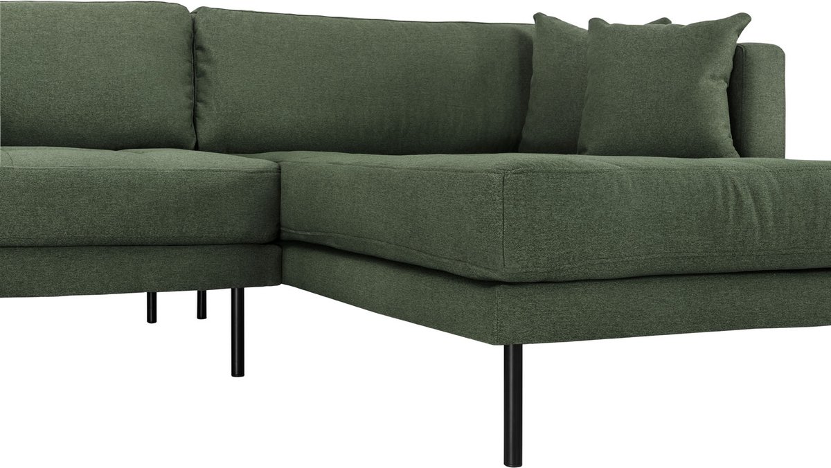 Cali Bank Met Chaise Longue Rechts Of Links Gedraaid Met 4 Kussens. - Groen