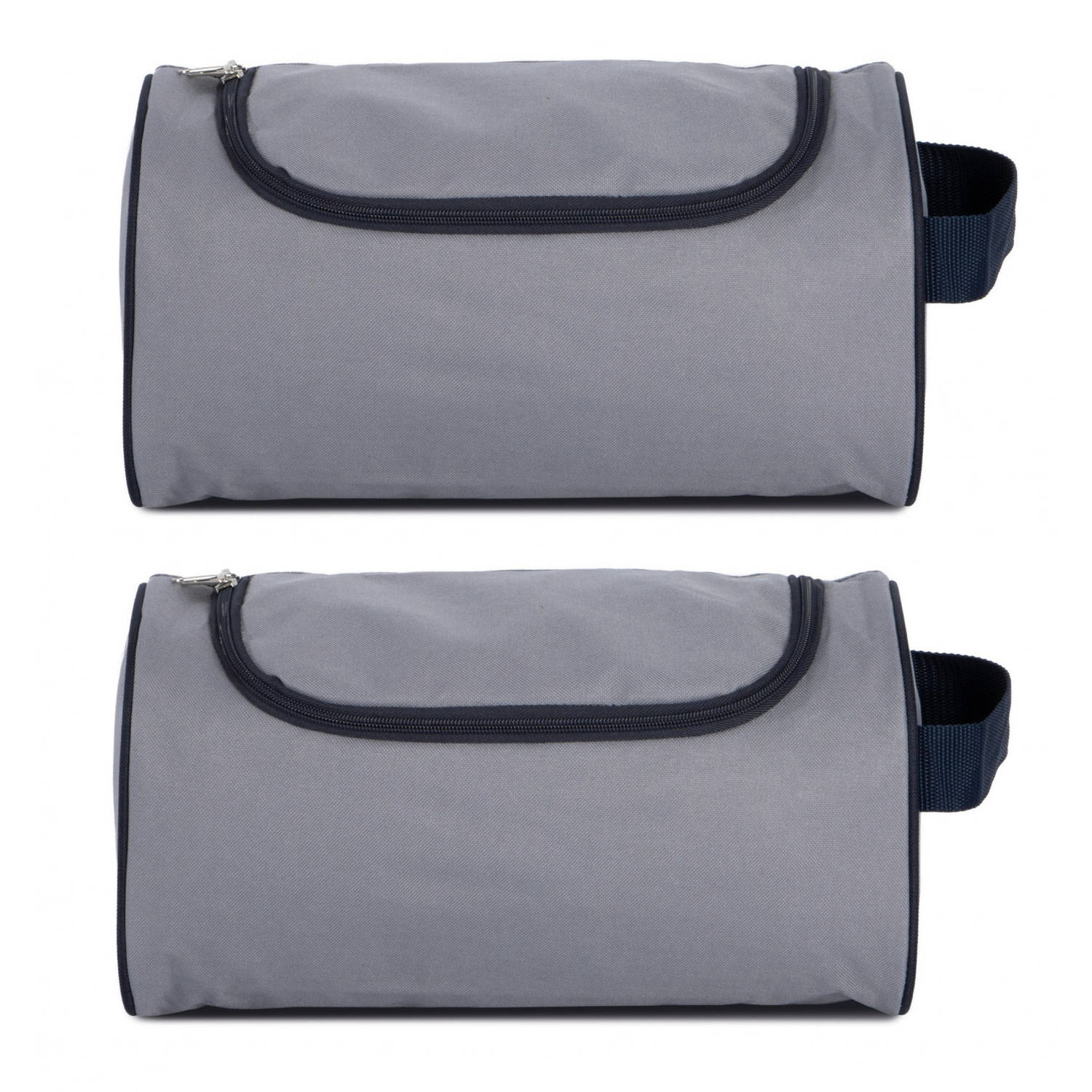 Kimood 2x Stuks Grijze Schoenentas/reistas 11 Liter 35 X 17 X 19 Cm - Reistas (Volwassen) - Grijs