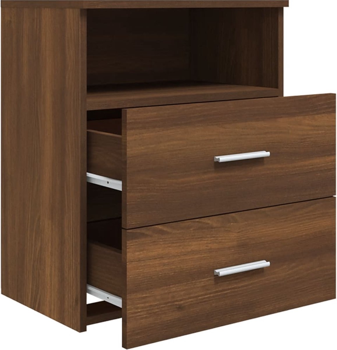 Vidaxl Nachtkastjes 2 St 50x32x60 Cmeikenkleurig - Bruin