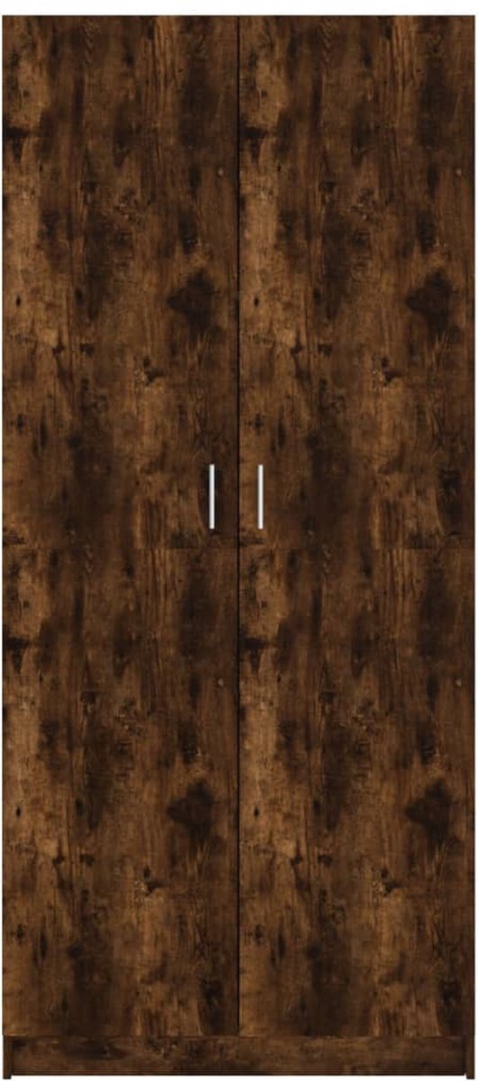Vidaxl Kledingkast 80x52x180 Cm Bewerkt Hout Gerookt Eikenkleurig - Bruin