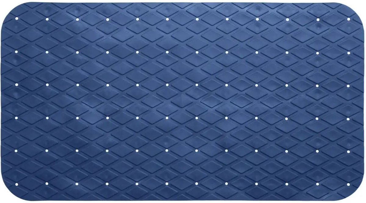 Anti-slip Badkamer Douche/bad Mat 70 X 35 Cm Rechthoekig - Badmatjes - Blauw