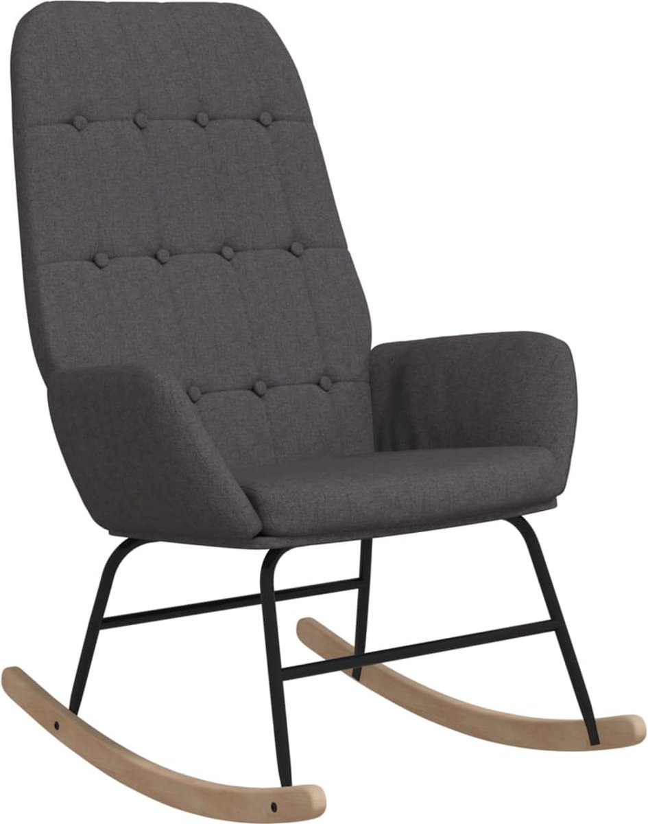 Vidaxl Schommelstoel Stof Donker - Grijs