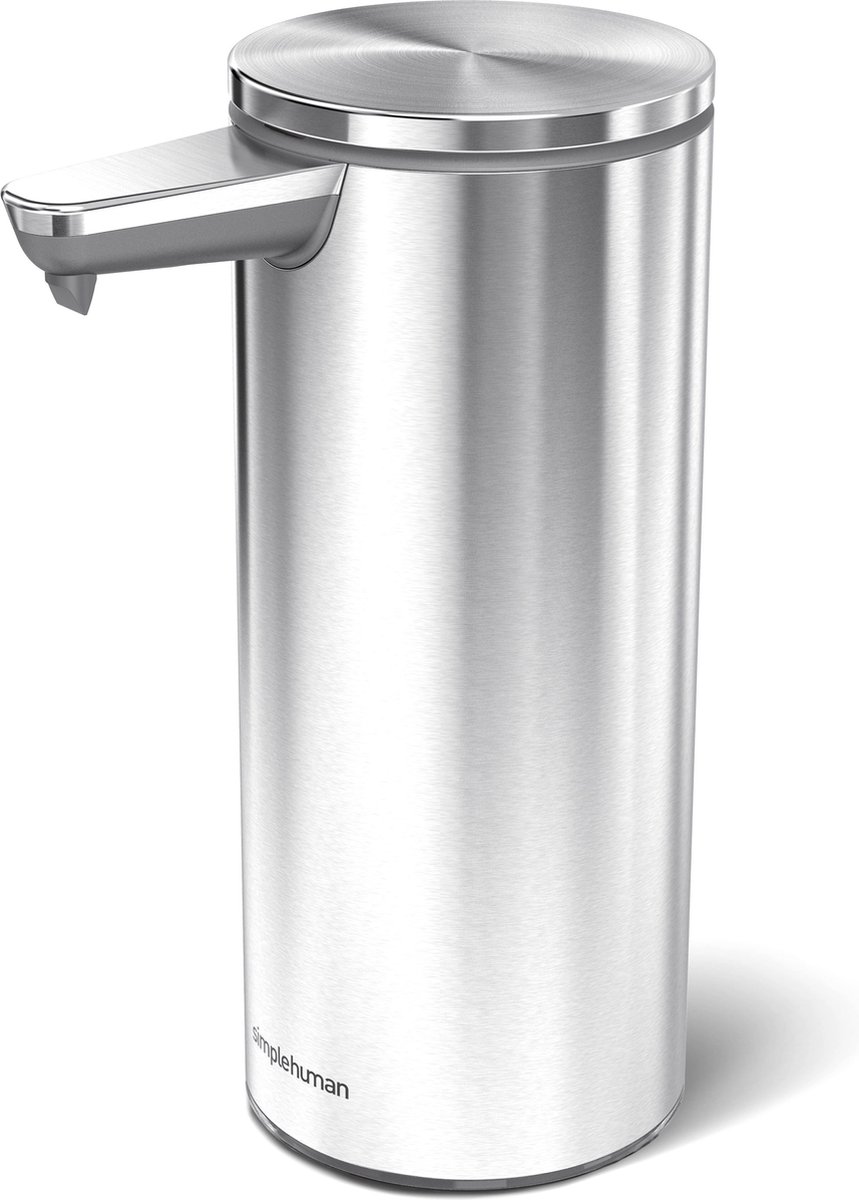 Simplehuman Sensor Zeepdispenser, Oplaadbaar, 266 Ml, Zilver, Mat - - Silver