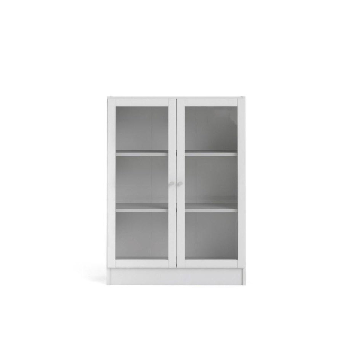 Base Wandkast 2 Glazen Deuren Wit.