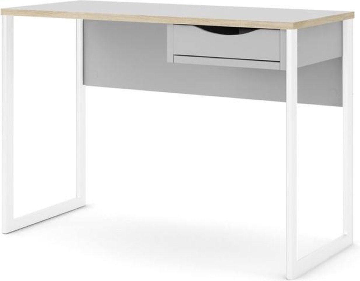 Fula Bureau 110 Cm 1 Lade Wit, Mat Wit.