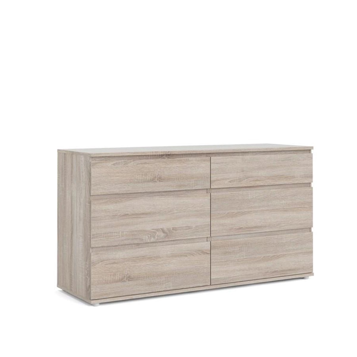 Nora Kommode 6 Lades Truffelkleurig. - Beige