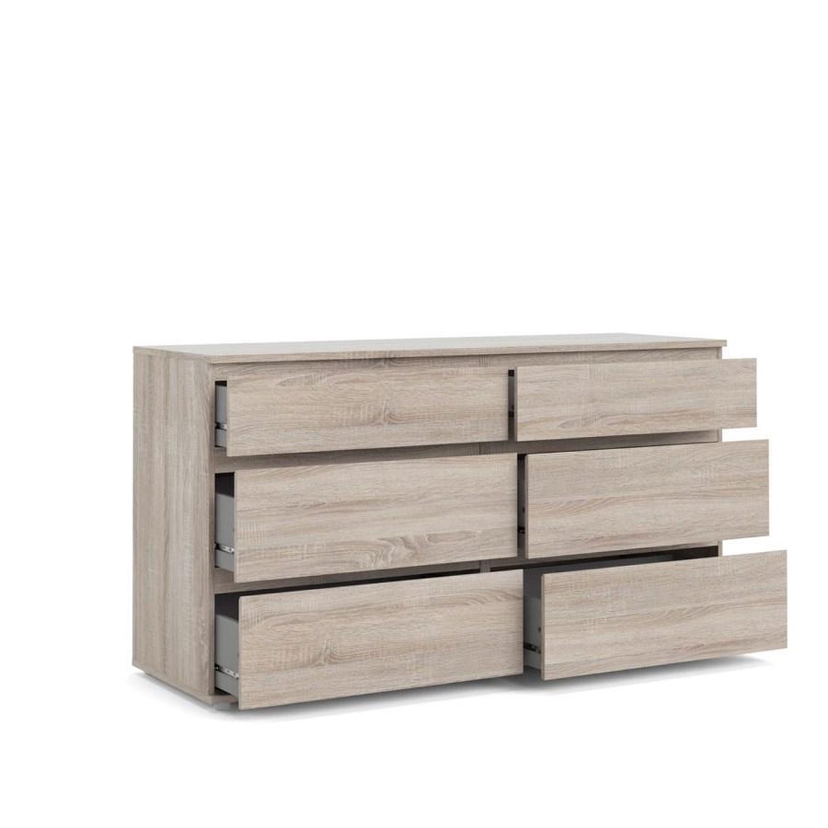 Nora Kommode 6 Lades Truffelkleurig. - Beige