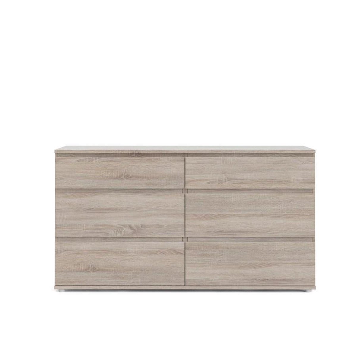 Nora Kommode 6 Lades Truffelkleurig. - Beige