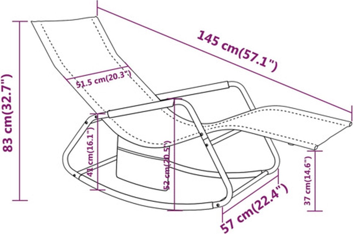 Vidaxl Ligbed Staal En Textileen - Groen