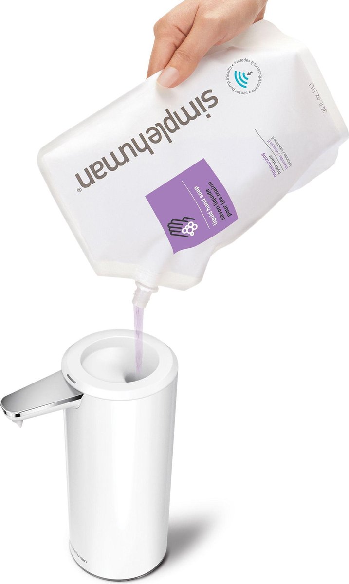Simplehuman Sensor Zeepdispenser, Oplaadbaar, 266 Ml, Wit -