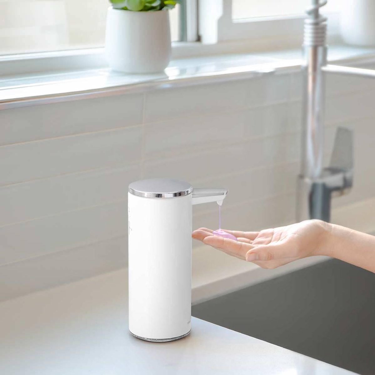 Simplehuman Sensor Zeepdispenser, Oplaadbaar, 266 Ml, Wit -