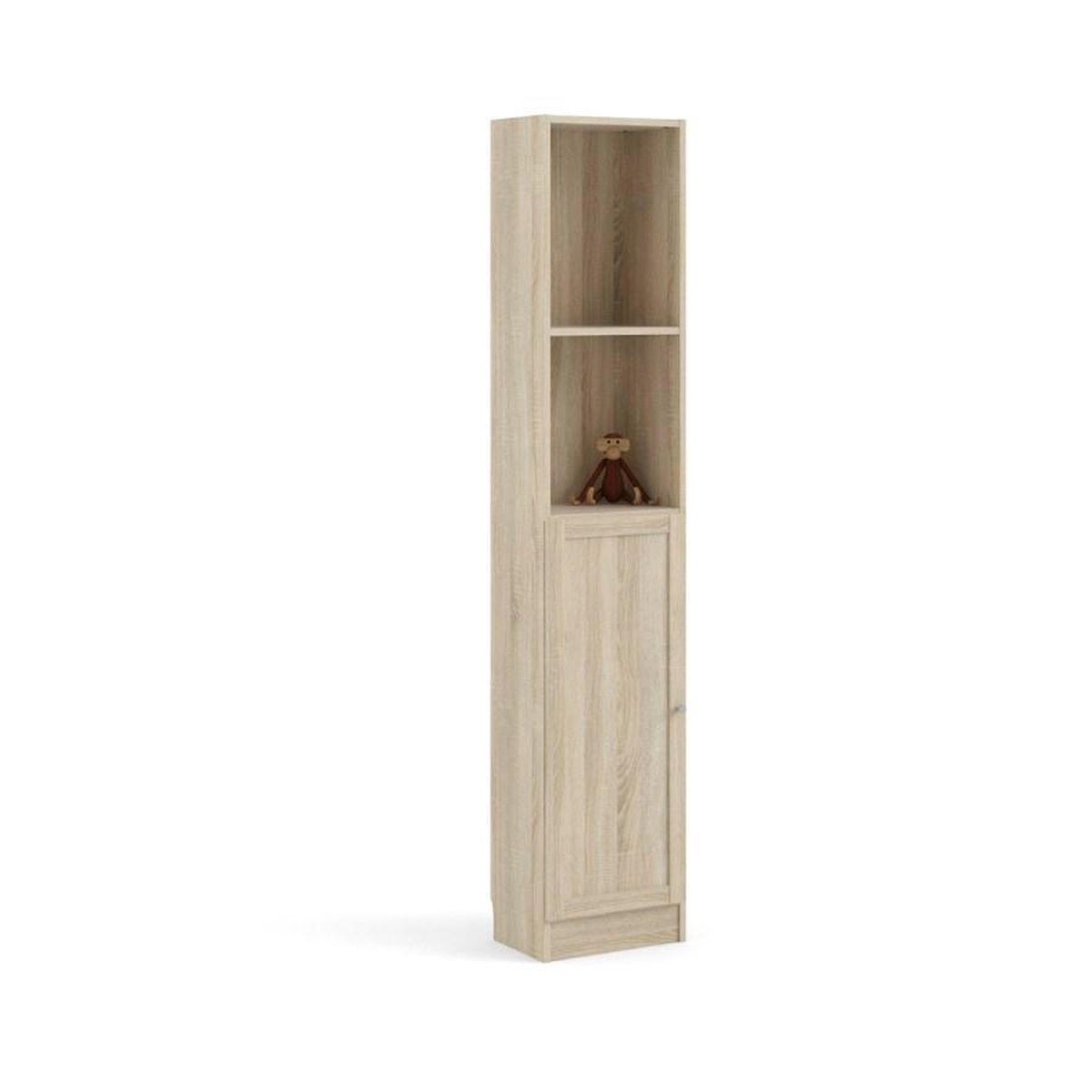 Base Wandkast 1 Plank En 1 Deur Eiken Structuur Decor . - Geel