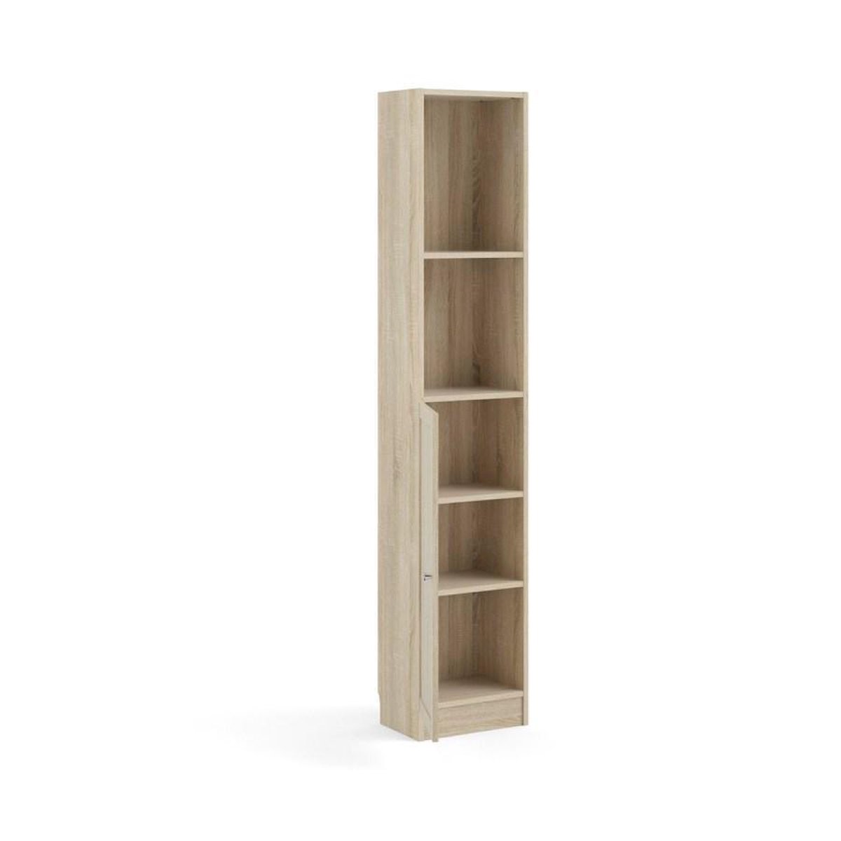 Base Wandkast 1 Plank En 1 Deur Eiken Structuur Decor . - Geel