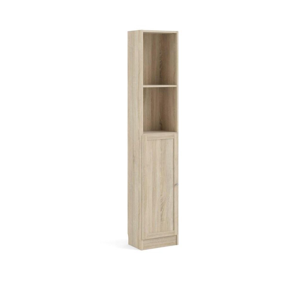 Base Wandkast 1 Plank En 1 Deur Eiken Structuur Decor . - Geel