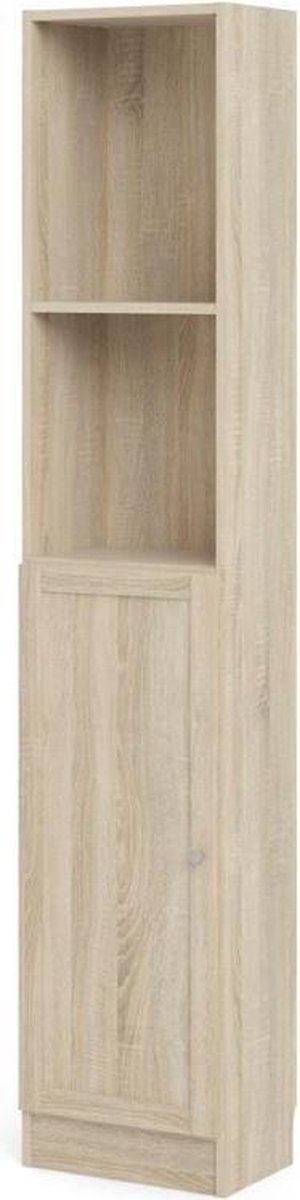 Base Wandkast 1 Plank En 1 Deur Eiken Structuur Decor . - Geel