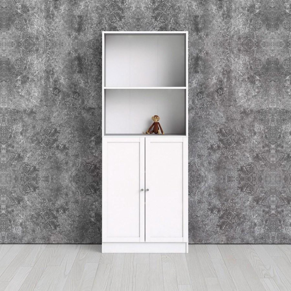 Base Wandkast 1 Plank En 2 Deuren Wit.