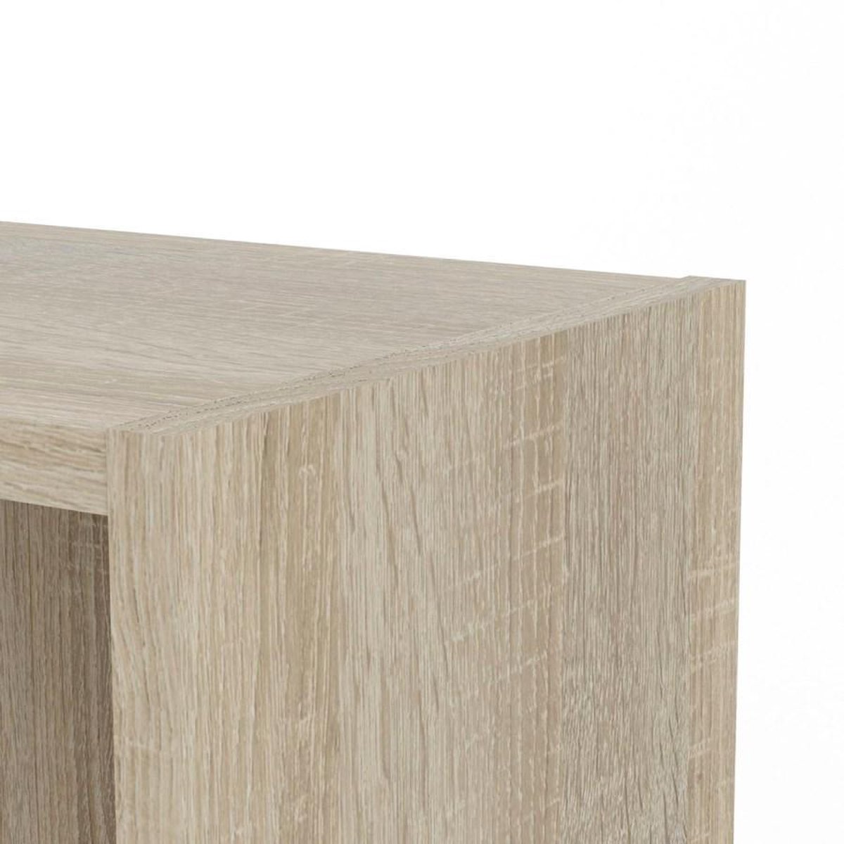 Base Wandkast 1 Plank En 2 Deuren Eiken Structuur Decor, Wit. - Geel