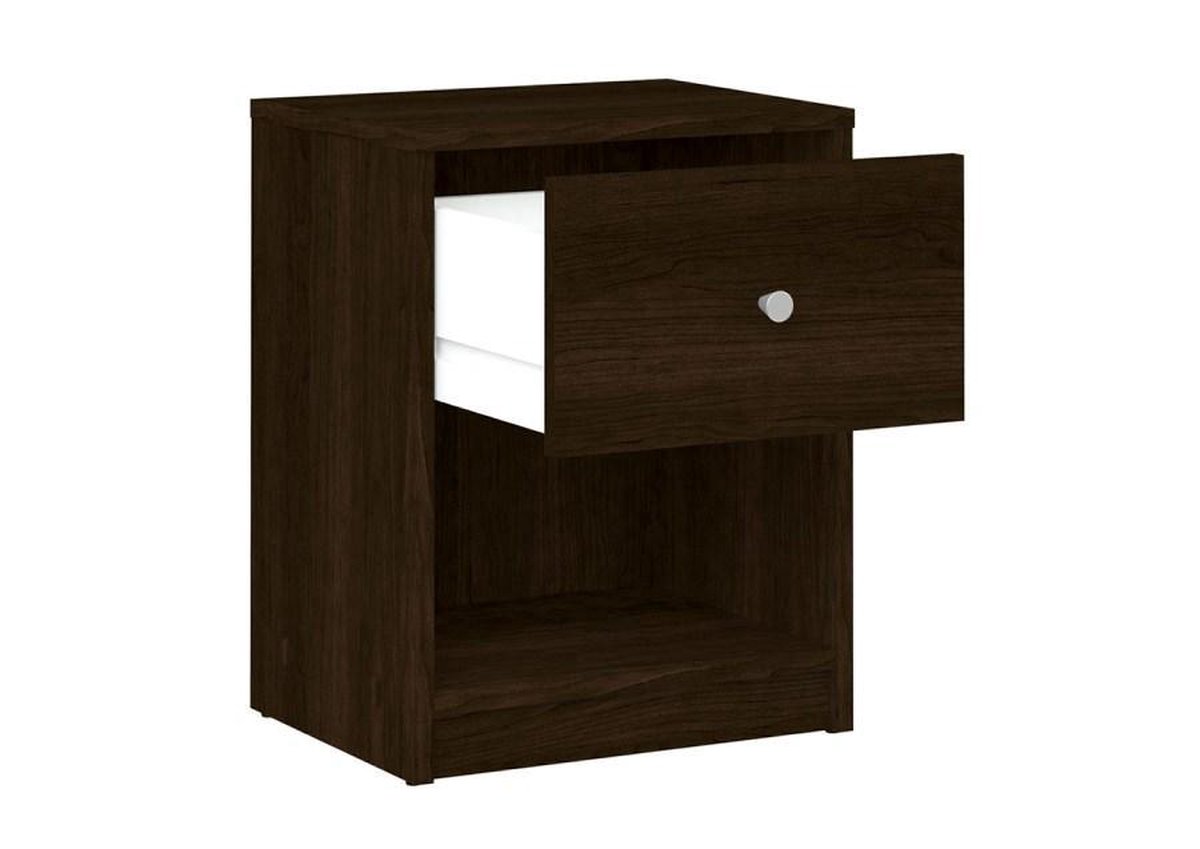 Maria Nachtkastje 1 Lade En 1 Vak Koffiekleurig. - Bruin