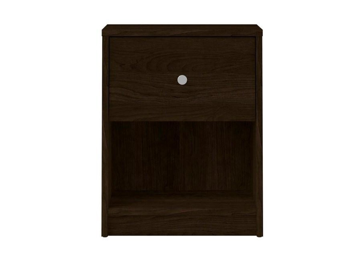 Maria Nachtkastje 1 Lade En 1 Vak Koffiekleurig. - Bruin