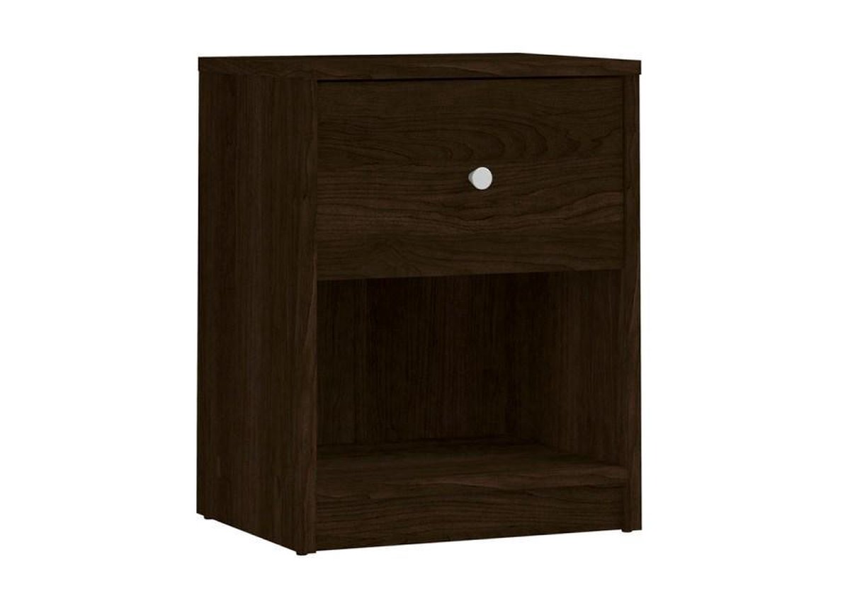 Maria Nachtkastje 1 Lade En 1 Vak Koffiekleurig. - Bruin