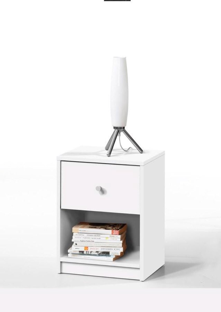 Maria Nachtkastje 1 Lade En 1 Vak Wit.