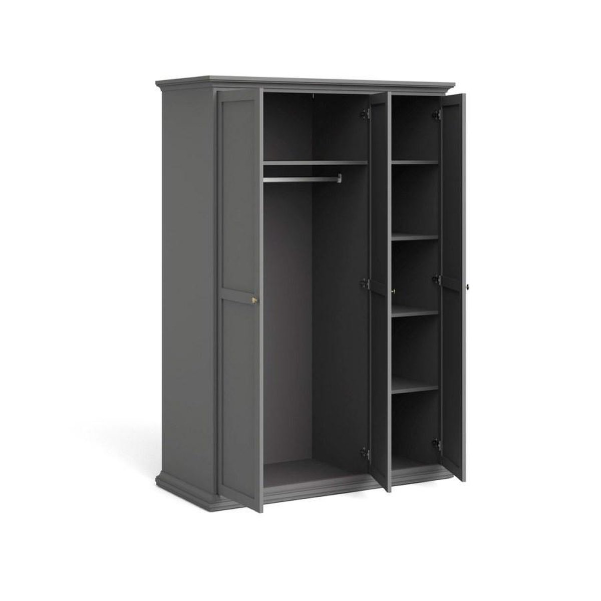 Venedig Kledingkast 3 Deuren Mat. - Grijs