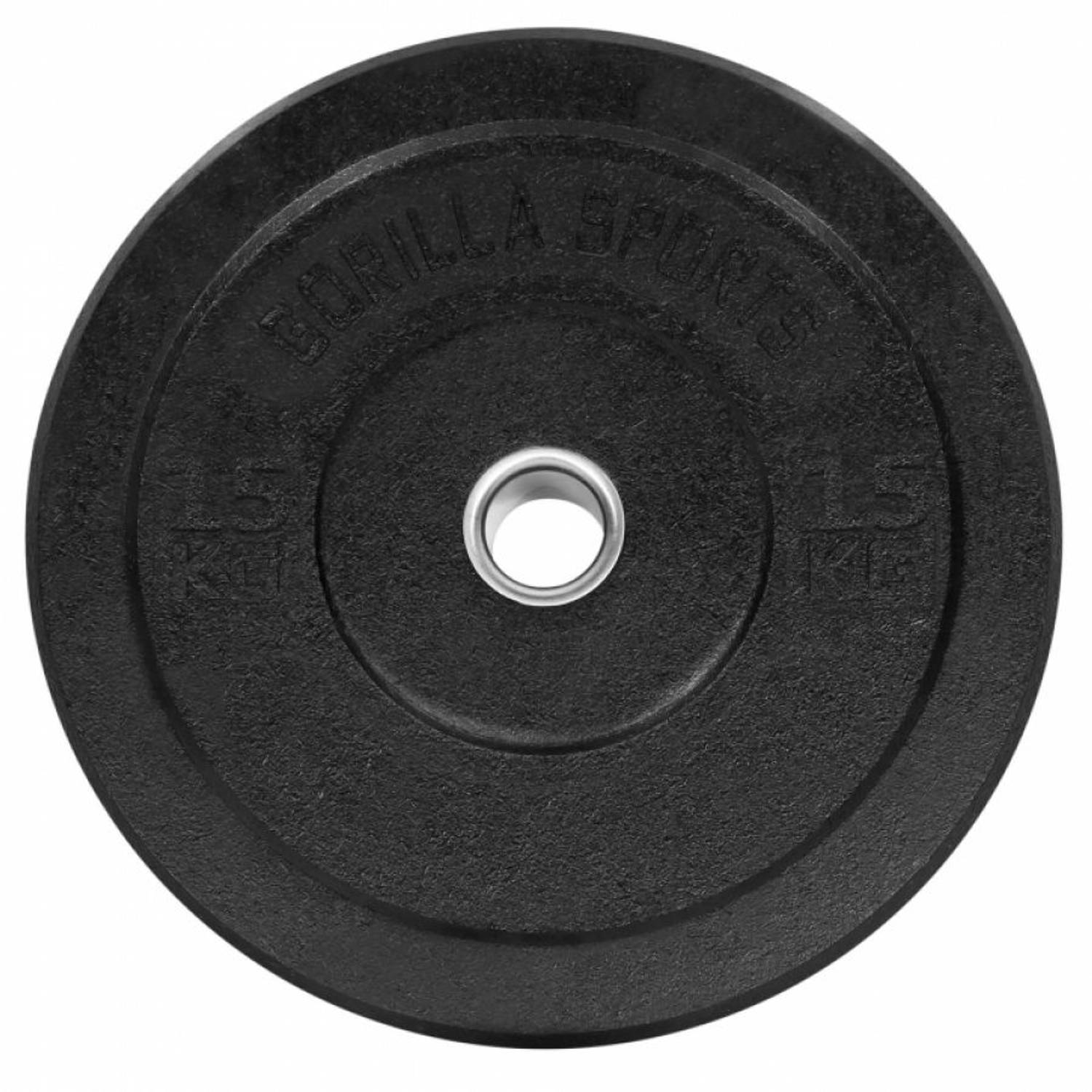 Gorilla Sports Bumper Plate - Halterschijf - 15 Kg - Rubber - 50 Mm