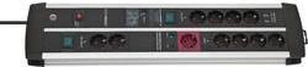 Brennenstuhl 1392000230 Overspanningsveilige stekkerdoos 11-voudig Randaarde stekker 1 stuk(s) - Zwart