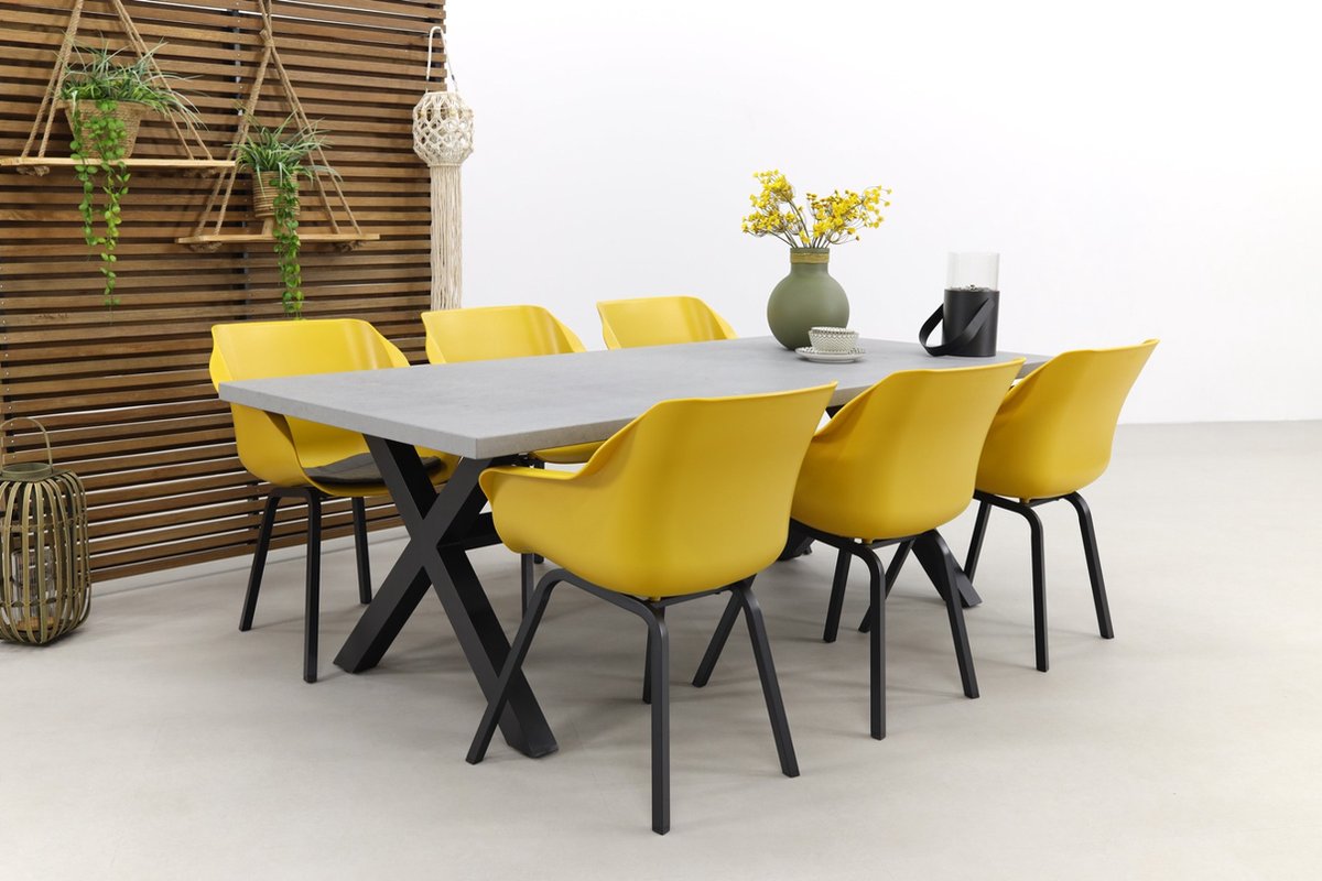 Hartman Sophie Element Yellow/verona Black 220 Cm. Tuinset - 7-delig - Geel