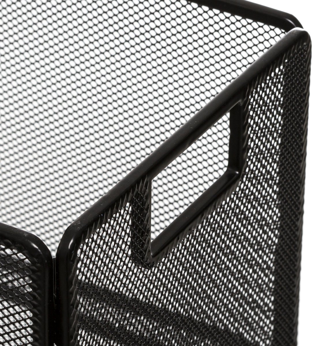 2x Stuks Opbergmand/kastmand 7 Liter Van Metaal/mesh 31 X 15 X 15 Cm - Opbergmanden - Zwart