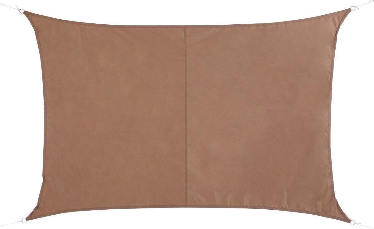 Polyester Schaduwdoek/zonnescherm Curacao Rechthoekig Taupe 2 X 3 Meter - Schaduwdoeken