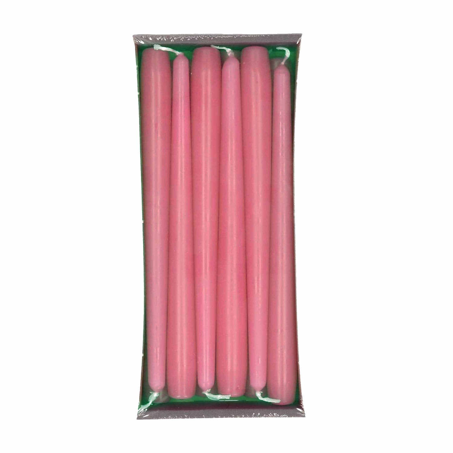 Enlightening Candles 24x Oud Dinerkaarsen 25 Cm 8 Branduren - Dinerkaarsen - Roze