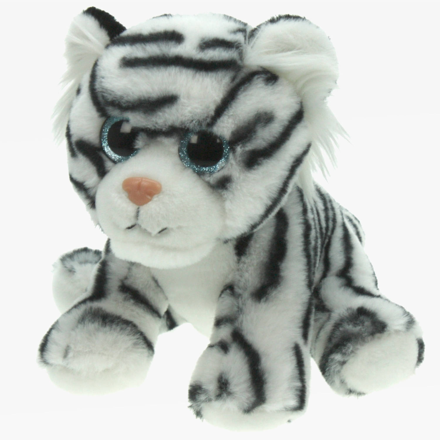 Pluche Knuffel Dieren Witte Tijger Van 25 Cm - Knuffeldier