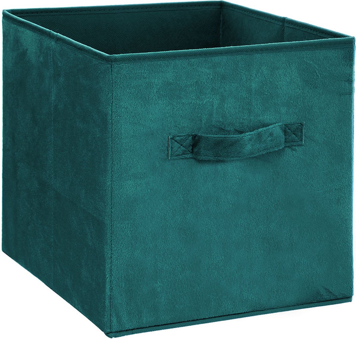 Opbergmand/kastmand 29 Liter Petrol Polyester 31 X 31 X 31 Cm - Opbergmanden - Groen